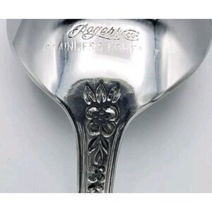 Rogers Co. Stanley Roberts Kings Berry  Big Place Soup Spoon Stainless Korea